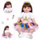 TYRUGD Reborn Baby Dolls 24in 60cm Realistic Silicone Vinyl Dolls with Pacifier+Bottle, Unicorn Theme