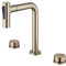 Miscelatore Lavabo Estraibile Rubinetto da Cucina con Doccetta Estraibile Miscelatore Lavabo Rubinetti a Doppia Leva per Lavabo Bagno Oro Spazzolato Caldo e Freddo,Inferiore