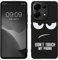 kwmobile Carcasa Compatible con Xiaomi Redmi Note 13 4G - Funda móvil TPU - Don't Touch my Phone Blanco/Negro