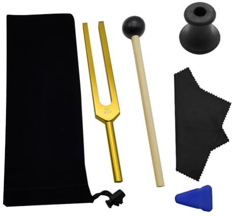 INTCHE RE 417 HZ Stimmgabel-Set, Klangtherapie, Gold. Zur Förderung Von Körper, Geist und Seele in Perfekter Harmonie.