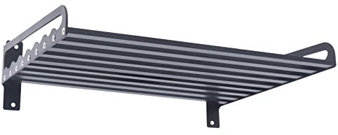 Treeisland Soporte de pared para microondas de aluminio, color negro, Aiwe24031802