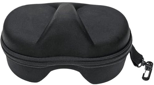 Pesoncarl Goggle Case Eva Protective Ski Goggle Hülle tragbare Schwimmbrille Hülle mit Haken schwarz 7.7x4.9x3.2in Aufbewahrungsbrille für Schnee, Wassersport, Schnökle Maske, Tauchmasken