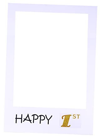Cabilock Geburtstagsfoto Requisiten weißer Fotorahmen Fotos spaß the pleasure snaps Dekor Bilderrahmen Foto-Requisiten zum Ausschneiden Papierrahmen Papier geschnitten Geschenk schmücken 4x