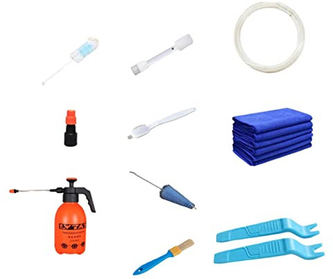 Nettoyant Climatisation 12 Pièces Kit, Housse De Nettoyage Climatisation Split Equipé De Cordes De Fixation Élastiques Des Deux Côtés Étanches Outils De Nettoyage De Climatiseur Suspendu Domestique