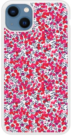 1001coques : Coque en Silicone renforcé imprimée Compatible iPhone 13 - Design Liberty Wiltshire Rouge, Imprimé en France, Étui en Silicone Rigide, Housse de Protection.