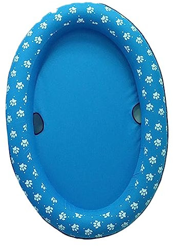 BELLIFFY Colchoneta Flotante Piscina Inflable para Mascotas Plegable y Resistente para Perros y Gatos