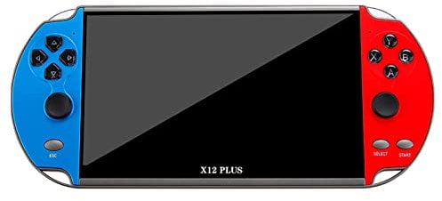 SHUAIGUO X12 Plus 7-Zoll-Videospielkonsole Eingebaute 1000 Spiele 16 GB Handheld Double Joystick Game Controller Unterstützung AV-Ausgang TF-Karte Musik E-Book