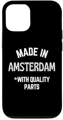 Hülle für iPhone 15 Made in Amsterdam Lustiger Slogan Born In Amsterdam