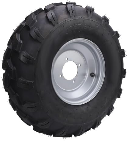 Schlauchlose Reifen, 19x7-8 8 Zoll Vorderreifen- und Radbaugruppen mit V-Profil, Schlauchloses Gummirad auf Felgen, Passend für ATV Quad Bike Go Kart 125 Bis 250