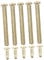 5 Sets Golden Metal Rivets and Nuts for Folding Hand Fan Repair Kit Easy Installation Replacement Fasteners for Handheld Fans