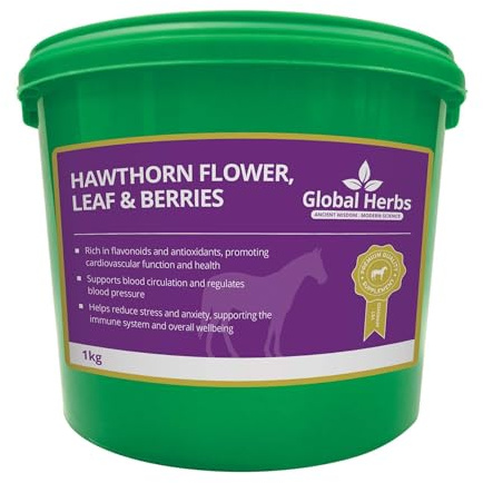 Global Herbs Hawthorn Flower, Leaf & Berries Equine Heart & Circulation Support 1kg