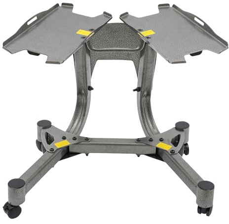 Einstellbare Hantel Rack Eisen Gewicht Stand Hantel Stand 220.46lbs Tragfähigkeit Silber Grau 64 * 39 * 62cm Hantel Baum Stand für Home Gym Gewichtshalter Fitnessgeräte