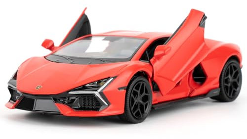 1/32 Lamborghini Reventon Alloy Modellauto, Modellspielzeug mit Pull Back Funktion, Spielzeugauto, das Geräusche und helles Licht macht, Modellspielzeug für die Sammlung, Geschenk für Kinder (rot)