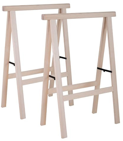 Pack de 2 Caballetes de Madera plegables de 100x73,5cm