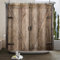 Kzzfqxb 183x183cm Rideaux de Douche en Planche de Bois avec Crochets, Grange en Planches de Ferme Marron foncé Vintage Rurale imperméable pour Le Bain, Tissu Polyester pour Baignoire de Salle