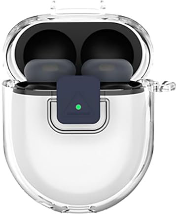 Case for Google Pixel Buds Pro/Pixel Buds Pro 2,Clear TPU Anti-drop with [Secure Lock] [Keychain] Support Wireless Charging, Shock Resistant, Slim Fit，Full Protection，Transparent