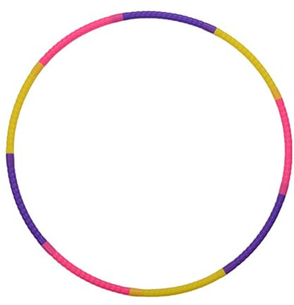 GWAWG Abnehmbarer Hula-Hoop-Reifen für Kinder, 9 Abschnitte, verstellbar, mehrfarbig, Fitness-Kunststoff-Hula-Hoops für Sport, Tanzen, Haustiertraining, Spielen