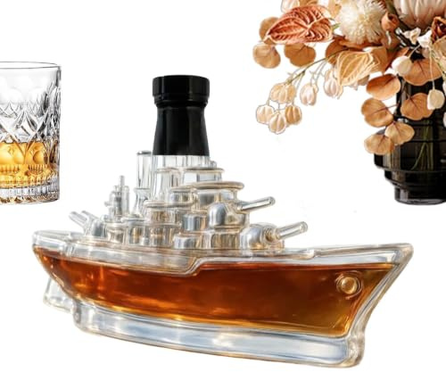 Whiskey Bottle 350ml Warship Empty Jar