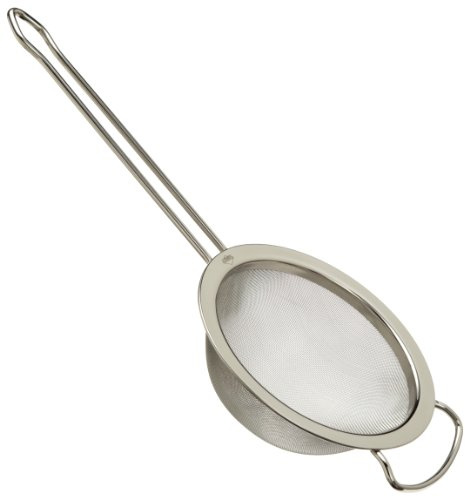 KÜCHENPROFI Küchensieb Classic, Edelstahlgewebe, rostfrei, 16 cm | Feinsieb aus rostfreiem Edelstahl, breite Auflage für sicheren Stand, für Mehl, Zucker und Saucen, spülmaschinengeeignet