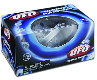 NAVIR from Peterkin | UFO Lighting Gyroscope | 6.5cm Didactic precision instrument that challenges the force of gravity to remain balanced in any position! | Science & Nature Toys | Ages 5+