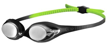 ARENA Spider Junior Mirror Kinderschwimmbrille, Schwimmbrille mit Verspiegelten Antibeschlag-Gläsern, UV-Schutz, Selbstjustierender Nasensteg, Hypoallergene Silikondichtungen