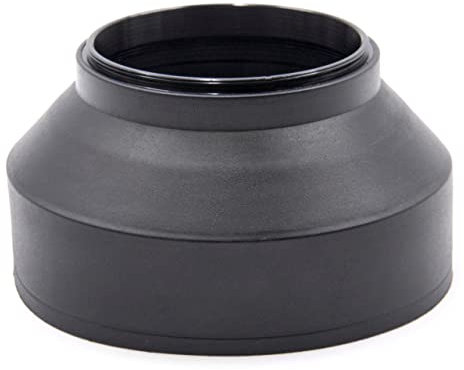 vhbw Pare-Soleil Compatible avec Minolta Objectif 62mm - Cache Noir, Caoutchouc, Rond