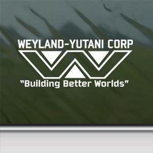 Weyland Yutani White Sticker Decal Aliens Lv-426 Hive White Car Window Wall Macbook Notebook Laptop Sticker Decal by faststicker