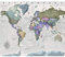 decomonkey Fototapete selbstklebend Weltkarte 98x70 cm XL Selbstklebende Tapeten Wand Fototapeten Tapete Wandtapete klebend Klebefolie Map Kontinent Vintage