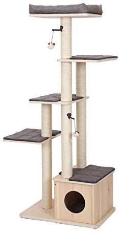 Europet Bernina 431-444627 Kratzbaum Aus Holz - Stockholm - 70x48x171cm