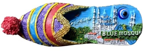 3D Blue Mosque Turkey Refrigerator Fridge Magnet Tourist Souvenirs Handmade Resin Craft Magnetic Stickers Home Kitchen Decoration Travel Gift