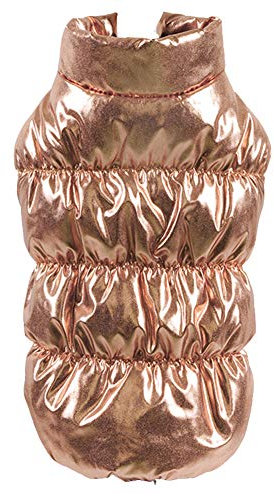 Herbst Winter Haustier Hunde Katzen Daunenjacke, Hund Mantel Verdickung, Wasserdicht Fleece gefüttert Warme Winterjacke Hunde Bekleidung für Teddy, Yorkshire Terrier, Chihuahua, Pommern Roségold S