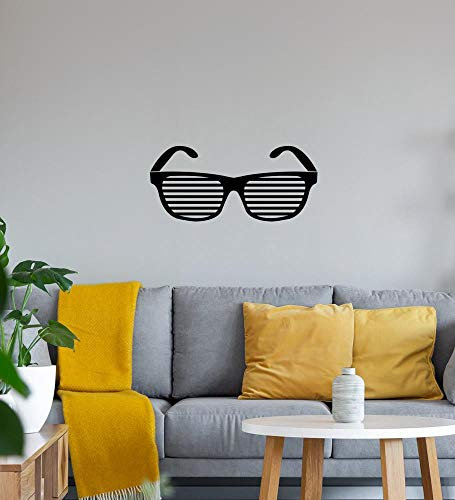 Atzen Brille Wandtattoo Schwarz Aufkleber 100 x 45 cm