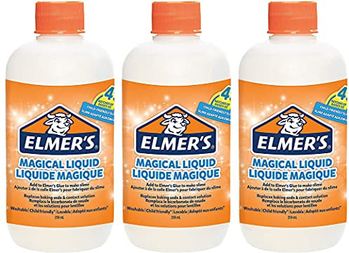 Elmers Glue Slime Magical Liquid Activator Solution, 8.75 fl. oz. Bottle - Great for Making Slime, 3 Pack