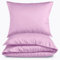 Carpe Sonno einfarbige Mako-Satin Bettwäsche 155x220 cm in hochwertiger Hotelqualität aus 100% gekämmter Baumwolle - Schöner Bettbezug Flieder - Mako Satin Uni Bettwäsche Set 155 x 220