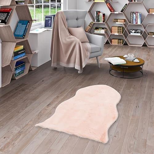Pergamon Luxus Super Soft Fellteppich Plush Rosa Shape in 50x80 cm