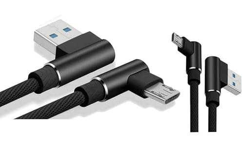 Mr Gadget's Solutions Câble micro USB de charge et de synchronisation de données à angle droit compatible avec GPS TomTom 25 cm
