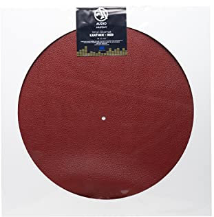 SLIPMATS: SLIPMAT Leather RED - Diameter: 295 MM - Thickness: 1,5 MM - Audio Anatomy. Made IN EU