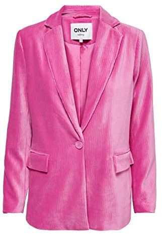 Only Veste douce côtelée en chenille et poches avec rabat à vue., rose, L