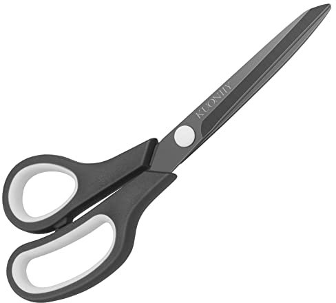 KUONIIY Ciseaux ultra tranchants en revêtement de titane avec poignées confortables et multi-usages, 19,5 cm