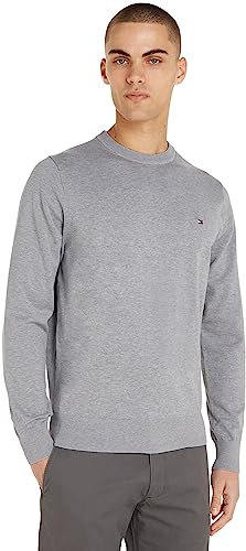 Tommy Hilfiger 1985 CREW NECK SWEATER Pullover Herren, Grau (Medium Grey Heather), L