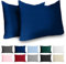 Federe 40x60 Cotone Rinforzato (Set da 2) - Blu Scuro - Trama Fitta a 57 Fili/cm² - Federe Cuscini 40x60 cm - Federe Cuscino 40x60 Certificate Oeko Tex - Dreamzie