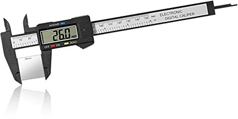 Vinabo Calibro Digitale,Calibro Digitale da 150 mm / 6, Strumento di Misura Elettronico con Ampio Display LCD, per Misure Esterne, Interne, Profondità e Passo