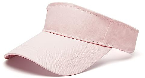 Hileyu Sun Visor Hat Adjustable Baseball Cap Long Peak Thicker Sweatband Sun Visors for Women Men Golf Fishing Tennis Running Cycling Outdoor Sports (Pink)