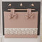 PETTI Artigiani Italiani - Copriforno, Copriforno Elegante, Copriforno Shabby Chic in Tinta Unita con Balza in Pizzo Sangallo e Fiocchi, Copriforno in Cotone, Copriforno 50x42cm Cipria