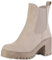 VAN HILL Damen Chelsea Boots Blockabsatz Plateau Vorne Trendy Schuhe 840564 213169 Beige Velours 41