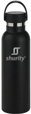 Shurity Borraccia Termica Acciaio inox con rivestimento in ceramica Runbott Sport 600ml. (Nero)