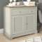 Galano Milan 2 Door 1 Drawer Sideboard - Modern Cabinet Storage with Adjustable Shelves for Living Room, Kitchen, or Hallway - Light Grey Oak