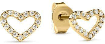 FAVS Damen-Ohrstecker 375er Gelbgold 32 Zirkonia One Size 88819128