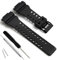 MyTime Ersatz-Uhrenarmband für Casio G-Shock GD120/GA-100/GA-110/GA-100C (schwarze und schwarze Schnalle)