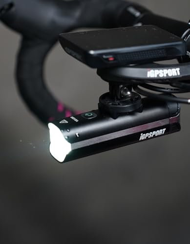 iGPSPORT VS1200 Smart Bike Light, Bluetooth 1200Lumens Super Bright 5000mAh Rechargeable Bicycle Headlight for Night Riding Road Mountain Bike (VS1200)